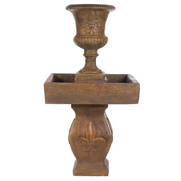 Fleur De Leis Plain Urn Fountain Solid Rock Stone Works fleur-de-leis-plain-urn-fountain-solid-rock-stone-works