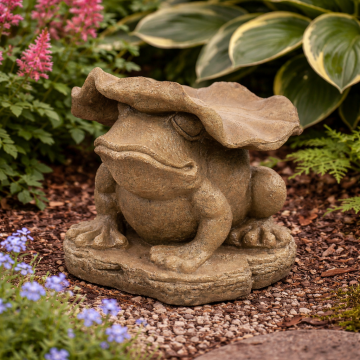 Lilypad Frog Seat- Concrete Outdoor Stool