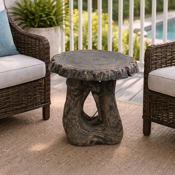 Driftwood Outdoor Table- Cast Stone Concrete