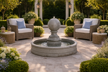 Large Finial Concrete Water Fountain