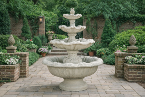 Extra Large 4 Tier Concrete Water Fountain – Outdoor Garden Fountain